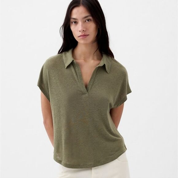 Gap Linen Blend Polo - Picture 1 of 7